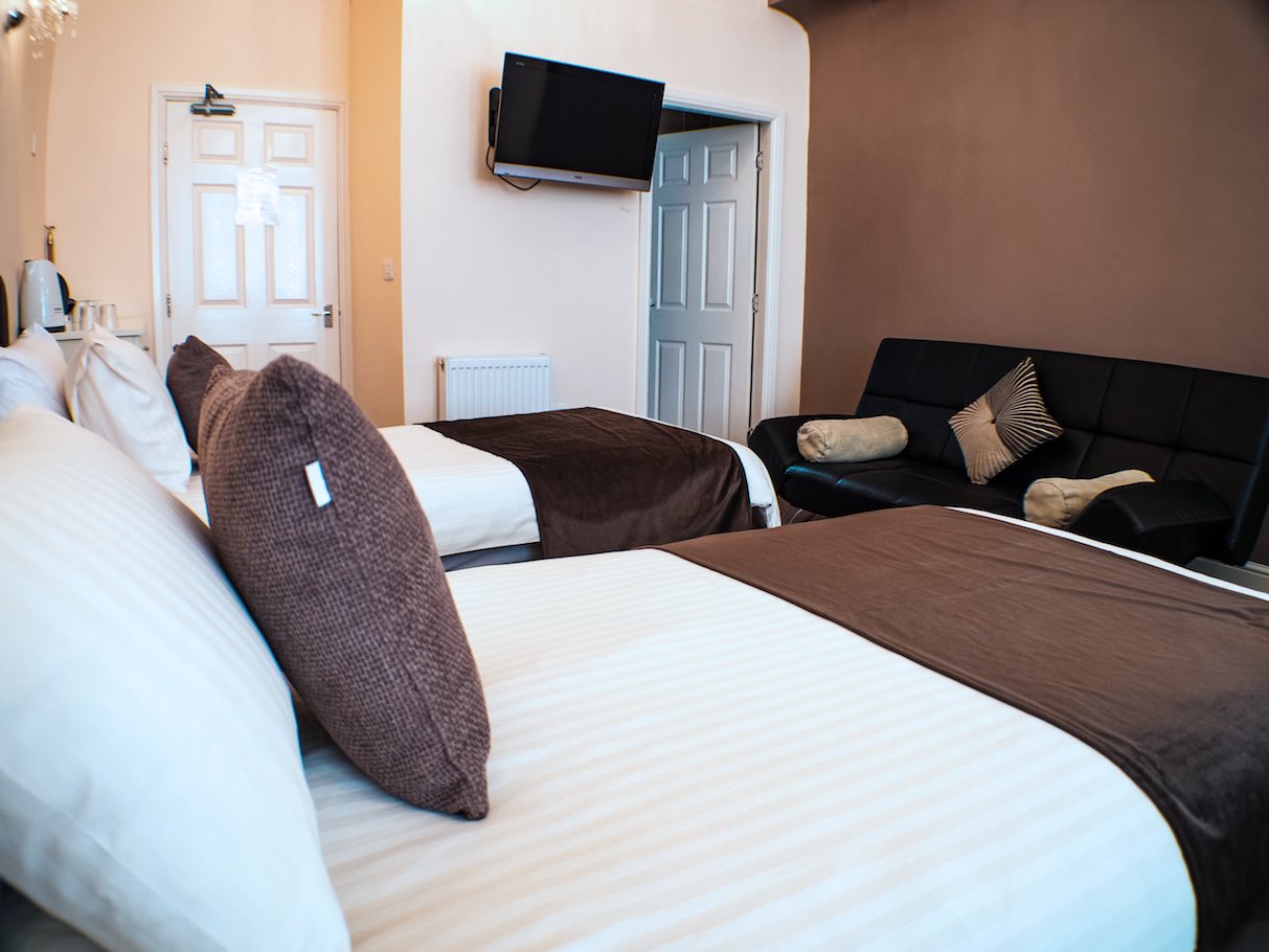 Triple room in HQ Bar and Restaurant Isle of Man